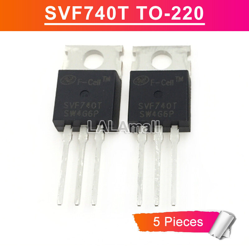 5pcs SVF740T SVF 740T TO-220 N-channel 400V/10A MOSFET ทรานซิสเตอร์ IC ใหม่