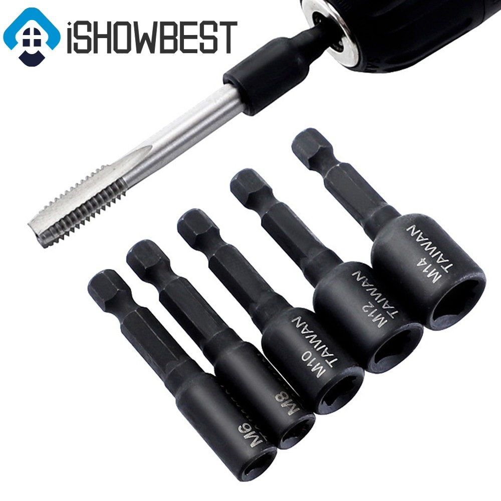 M6-M14 Firmer Screw Tap Socket Adapter Holder Extension Bar 1/4 นิ้ว Hex Shank