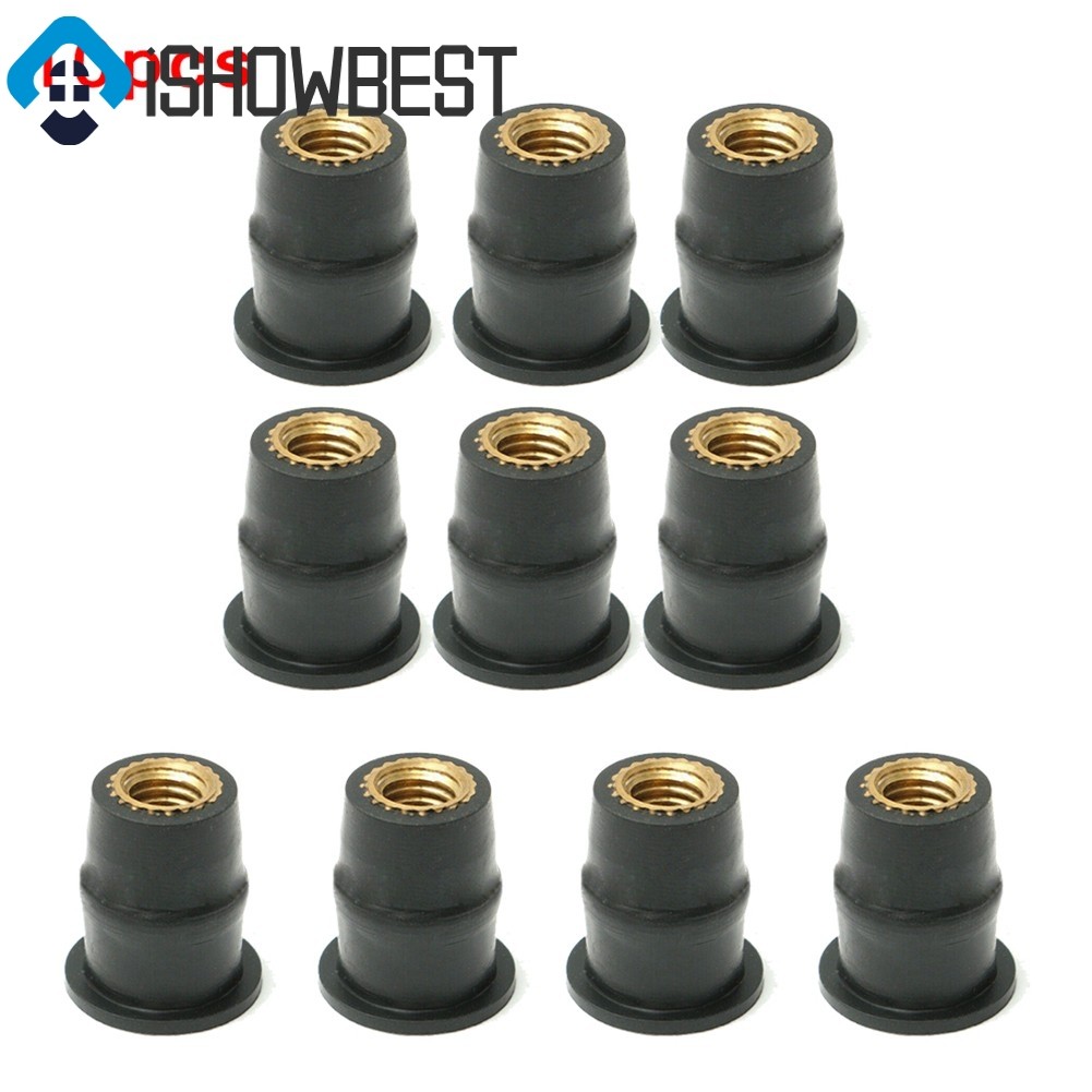10PCS M5 น็อตยางรถจักรยานยนต์สลักเกลียวกระจกสกรูอ่อนนุช Fastener