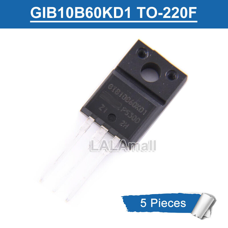 5 ชิ้น GIB10B60KD1 GIB10B60KD1P TO-220F IRGIB10B60KD1 IRGIB10B60KD1P TO220F IGBT ทรานซิสเตอร์ใหม่
