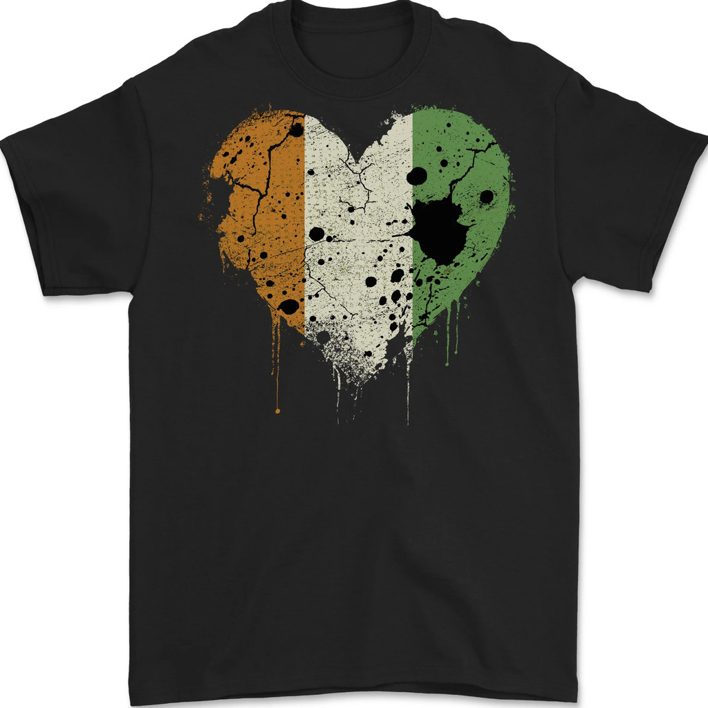Love Flag Cote D Ivoire Football Mens Tshirt