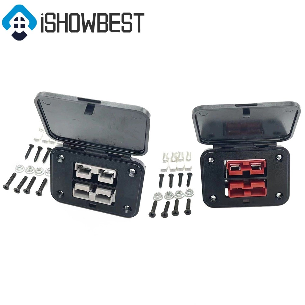 1 ชุด 50A 600V Twin Dual Flush Mount Bracket สําหรับ Anderson Plug Power Connection