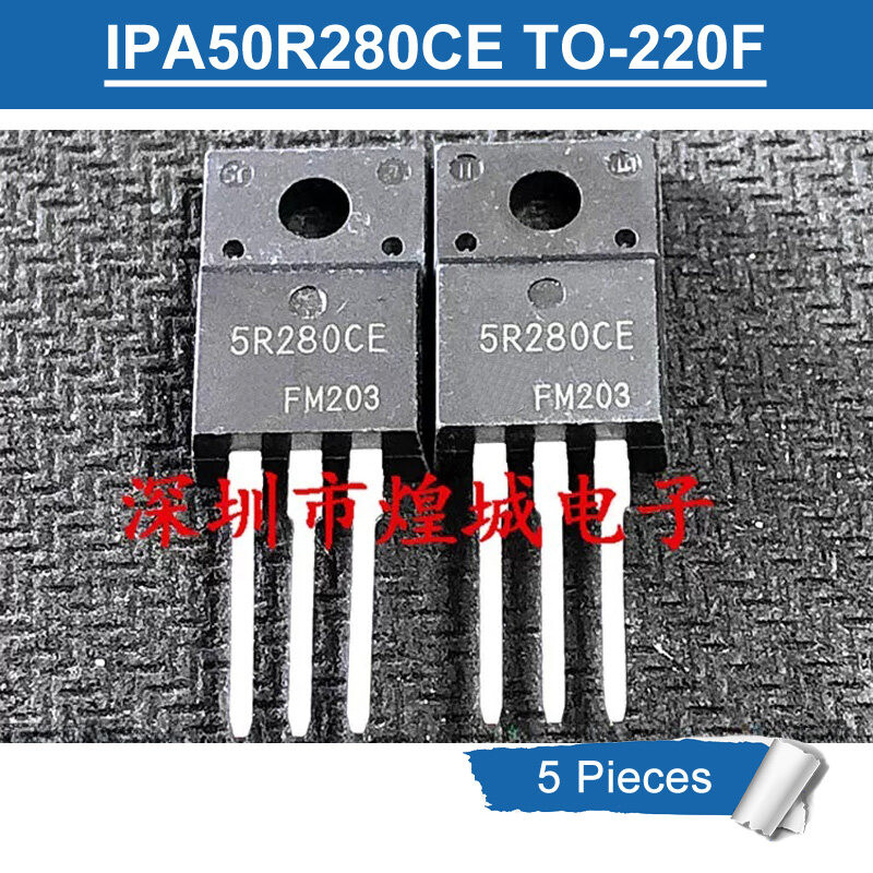 5pcs 5R280CE TO-220F IPA50R280CE 5R280 CE TO220F N-Channel MOSFET ทรานซิสเตอร์ใหม่เดิม