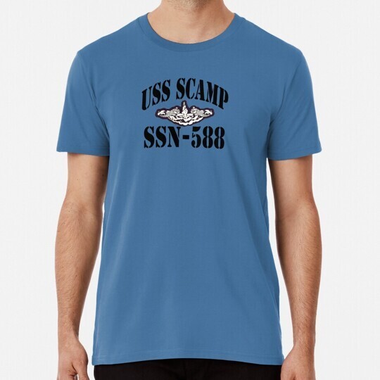 เสื้อยืด O-คอ ฤดูร้อน สไตล์ใหม่สำหรับผู้ชาย ของขวัญตลก USS Scamp SSN 588