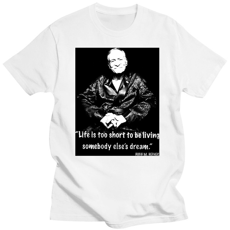 Hugh Hefner Lifes Short Live Dream Custom Rare Art Full Front Of Shirt1