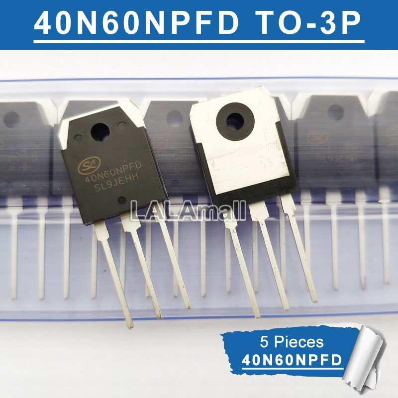 5pcs Original 40N60NPFD TO-3P 40N60FD1 40N60 NPFD SGT40N60NPFD TO3P 40A/600V IGBT ทรานซิสเตอร์ยี่ห้อ