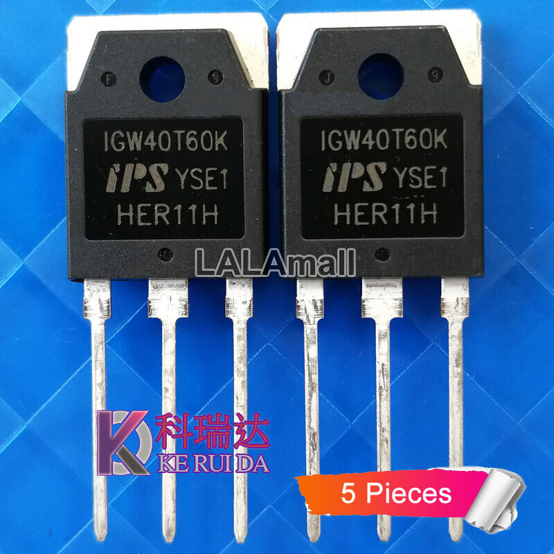 5pcs IGW40T60K TO-3P IGW40T60 40T60 TO3P 40A/600V IGBT ทรานซิสเตอร์ใหม่ IC