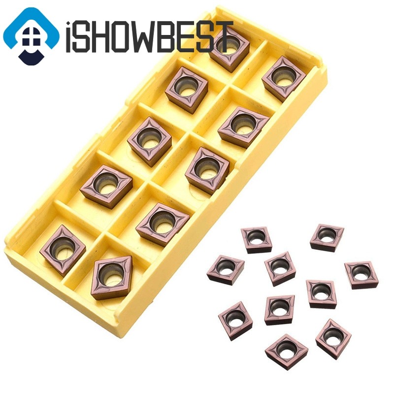 10PCS CCMT09T304 VP15TF คาร์ไบด์แทรก CCMT 09 T3 / CCMT32.51 ใส่