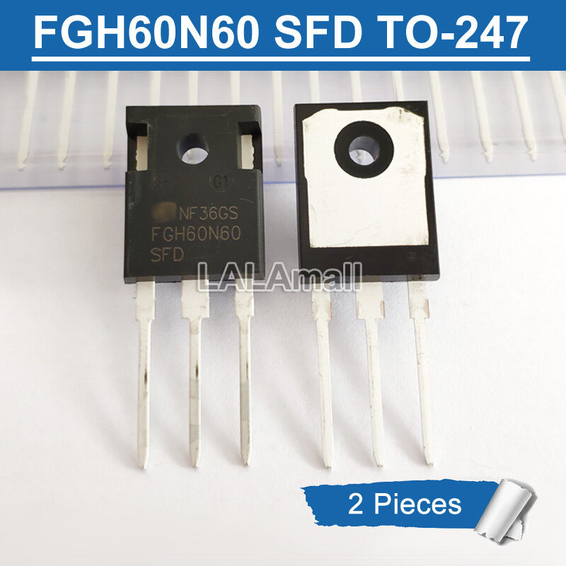 2pcs FGH60N60 SFD TO-247 FGH60N60SFD TO247 FGH 60N60 60N60SFD 600V/60A IGBT ทรานซิสเตอร์สําหรับอินเว