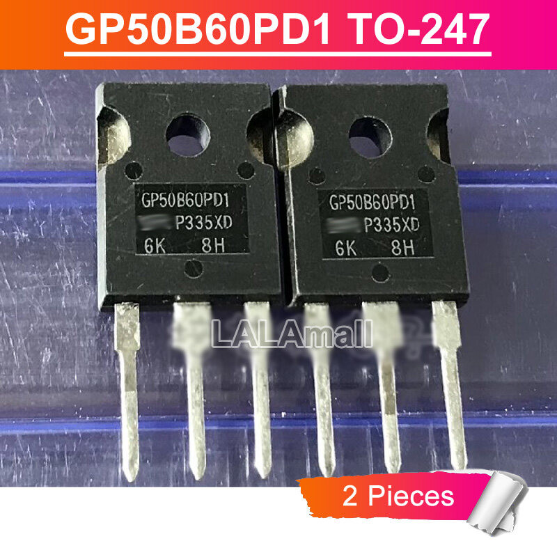 2pcs GP50B60PD1 TO-247 GP50B60PD IRGP50B60PD1 IRGP50B60PD1PBF TO247 50A/600V IGBT ทรานซิสเตอร์ใหม่เด