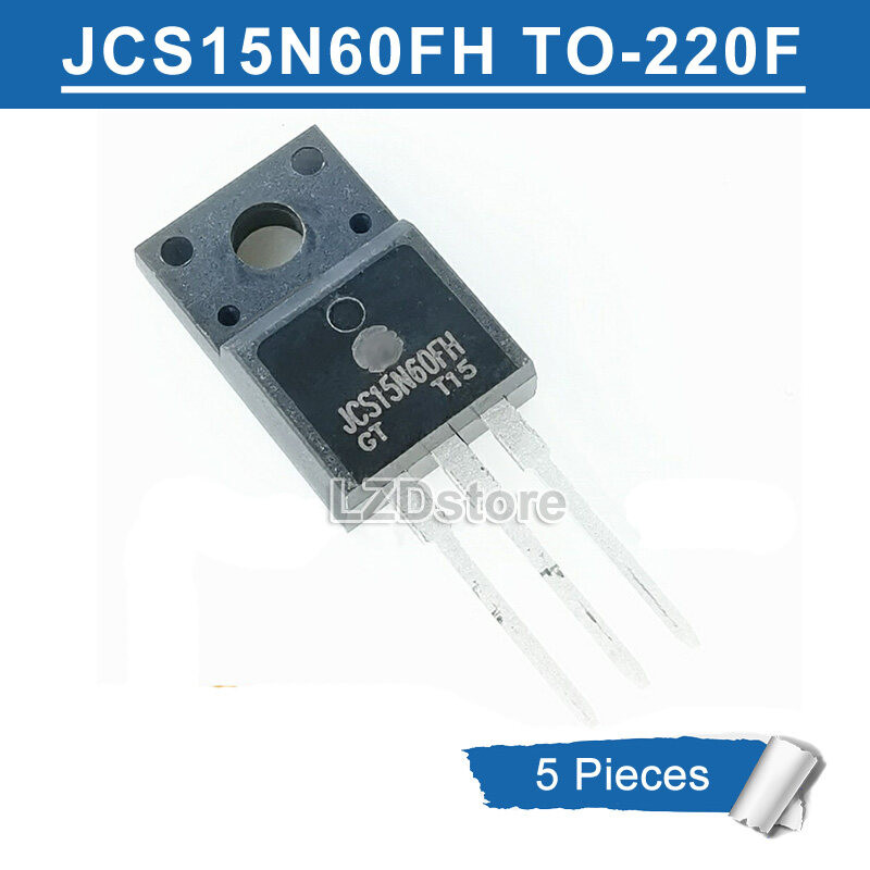 5pcs JCS15N60FH TO-220F JCS15N60 15N60 15N60FH TO-220 15A/600V MOSFET ทรานซิสเตอร์ใหม่เดิม