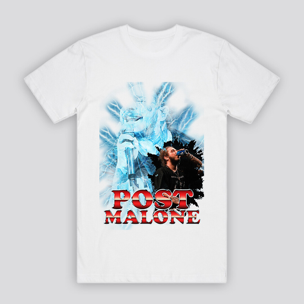เสื้อยืดที่กําหนดเอง Post Malone Rapper Music Hip Hop R&B Vintage Tee Artist Pop