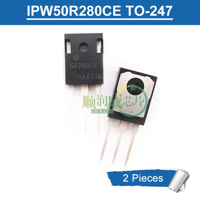 2pcs 5R280CE TO-247 IPW50R280CE 5R280 CE TO247 N-Channel MOSFET ทรานซิสเตอร์ใหม่เดิม