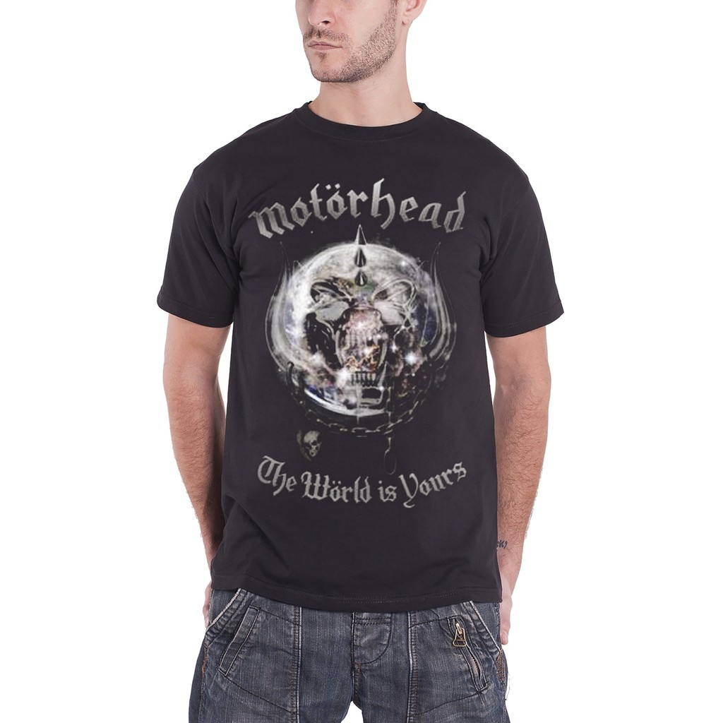 เสื้อยืดบุรุษใหม่ Motorhead - The World Is Yours