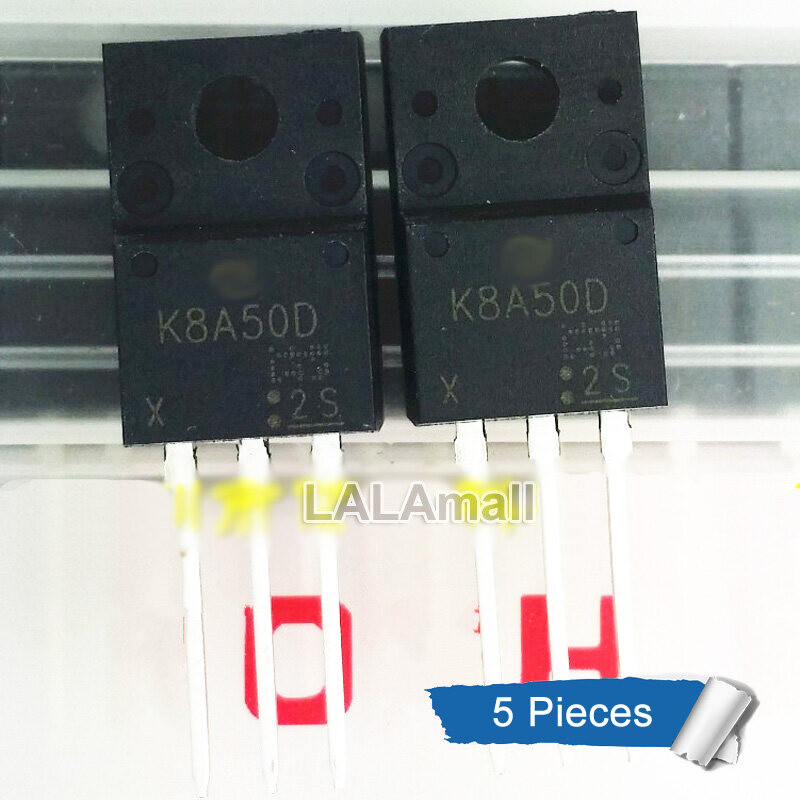 5pcs Original K8A50D TO-220F TK8A50D TO220F 8A/500V MOSFET ทรานซิสเตอร์ IC ใหม่