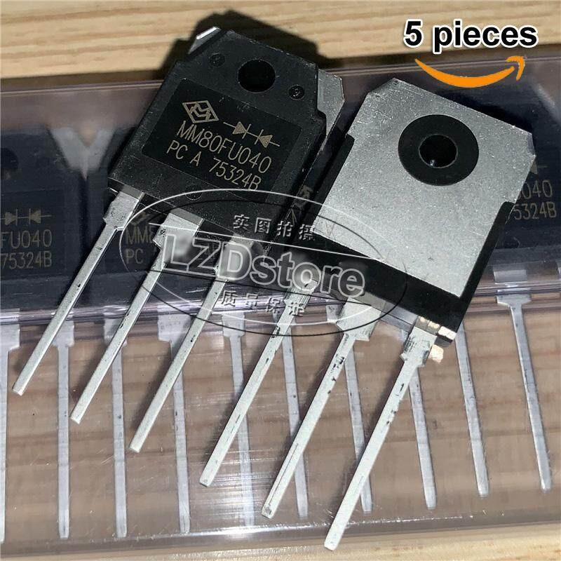 5pcs MM80FU040 TO-3P MM80FU040PC = MUR80FU40DCT 80FU040 80A 400V อินเวอร์เตอร์เครื่องเชื่อม Fast Rec