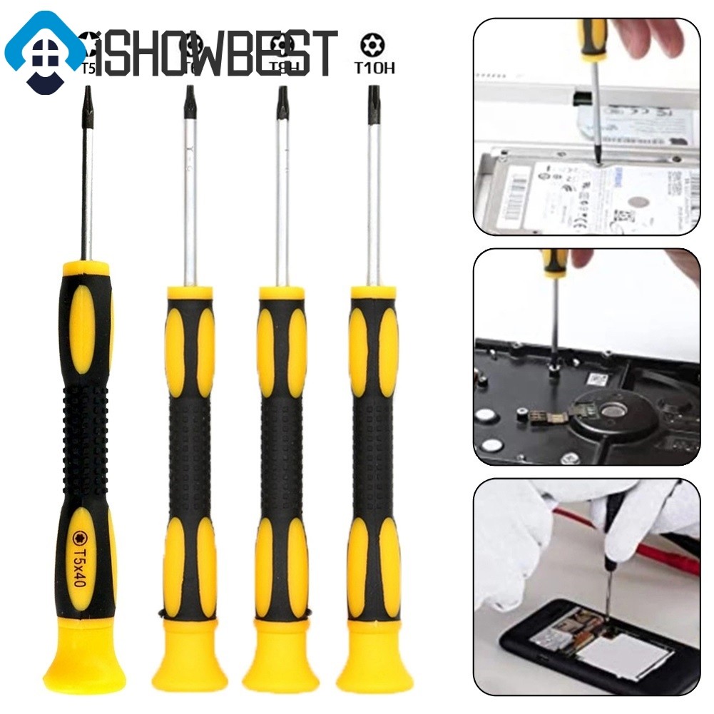 4pcs T5 T6H T8H T10H หกเหลี่ยม Torx ไขควงรูไขควงเครื่องมือกําจัด