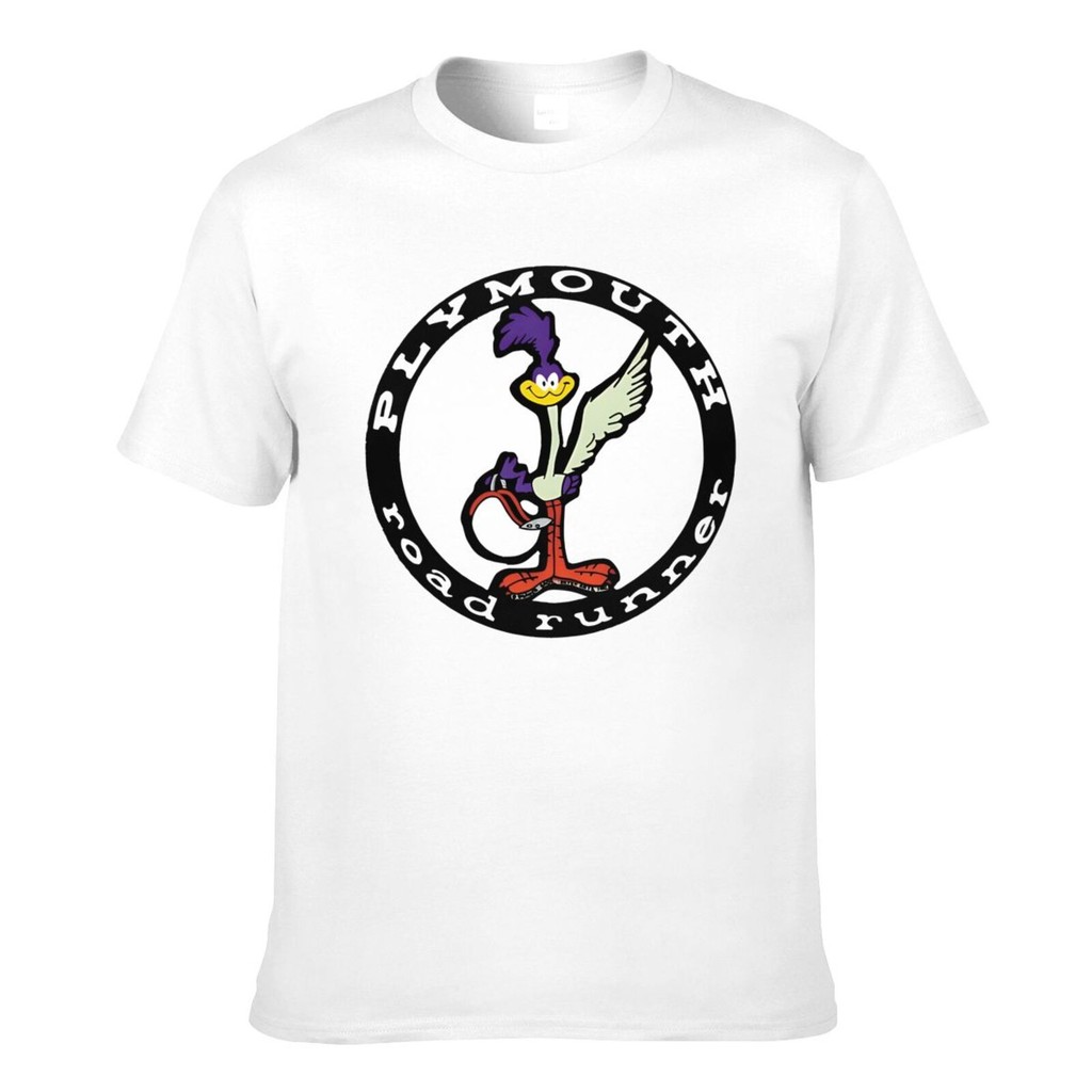 เสื้อยืดแฟชั่นลาย Retro Plymouth Road Runner สำหรับผู้ชาย
