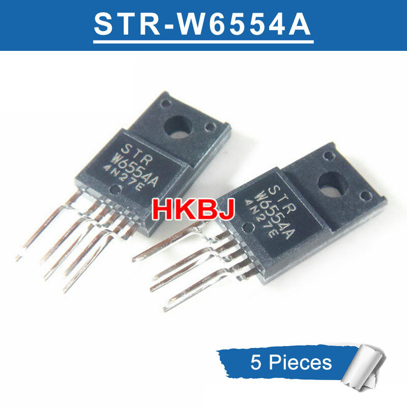 5pcs STR W6554A TO-220F-6 STRW6554A STR-W6554A TO220F-6 TO-220F Power Management ชิป IC ใหม่เดิม