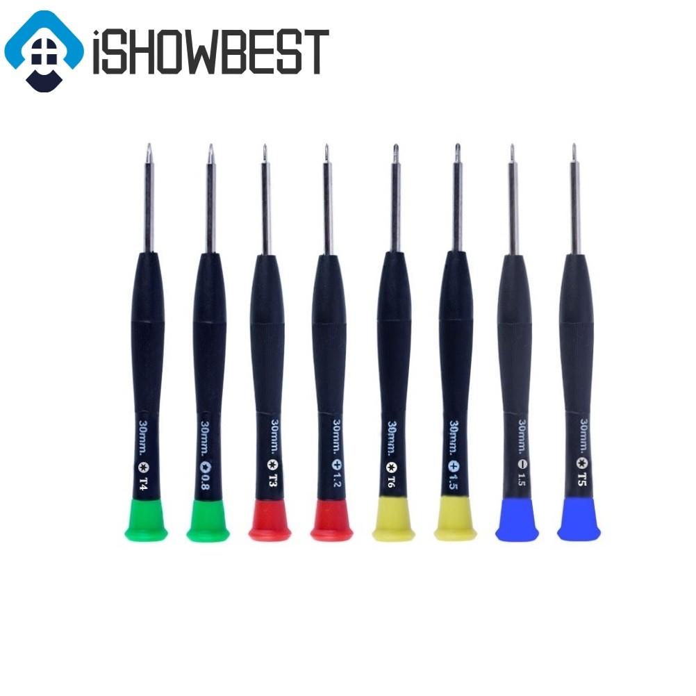 8 ชิ้น Precision Torx Cross ไขควงชุดซ่อมเครื่องมือ T3 T4 T5 PH000 SL1.5