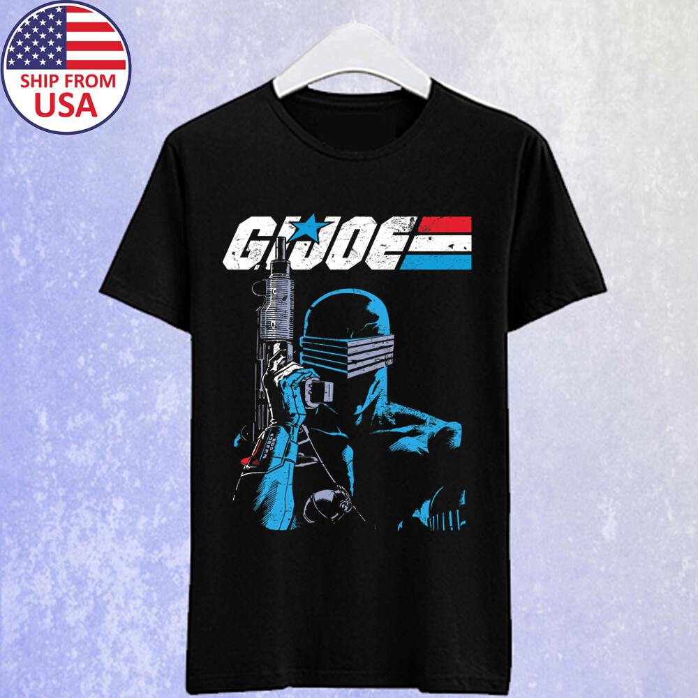 Gi Joe Snake Eyes เสื้อยืดสีดำสำหรับผู้ชาย สไตล์แคชวลและสตรีทแวร์