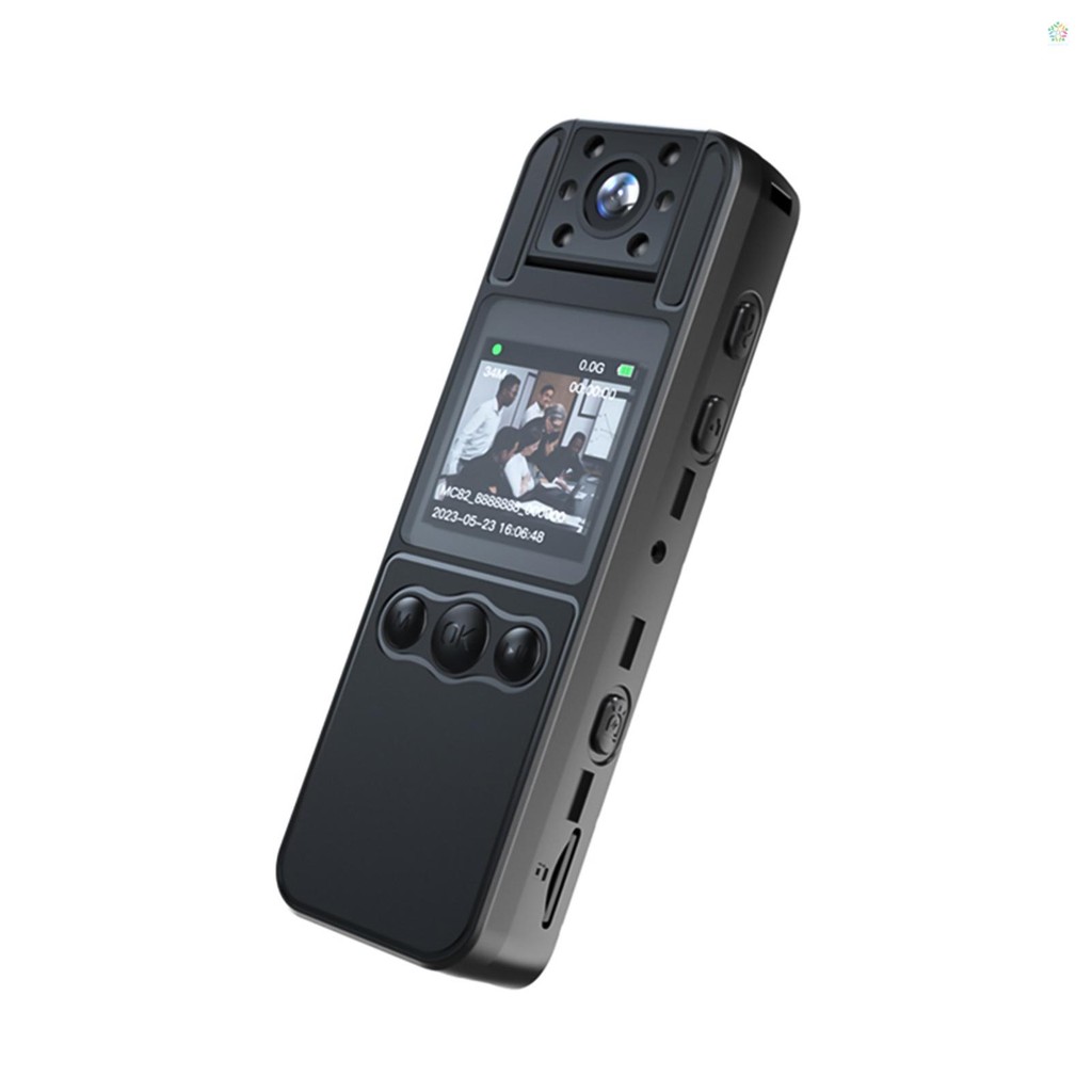 กล้อง 4K พร้อมการบันทึกเสียงและวิดีโอ Wearable Body Cam เว็บแคมขนาดเล็ก 180° เลนส์หมุนได้ IR Night V