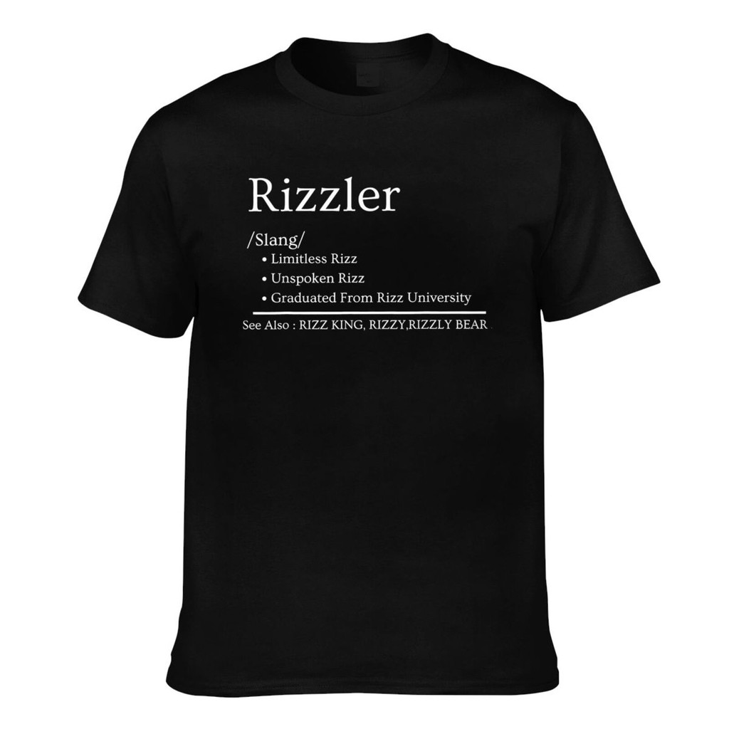 เสื้อยืดคอปกสั้นฝ้ายแท้ Rizz The Rizzler ใหม่สำหรับคุณ