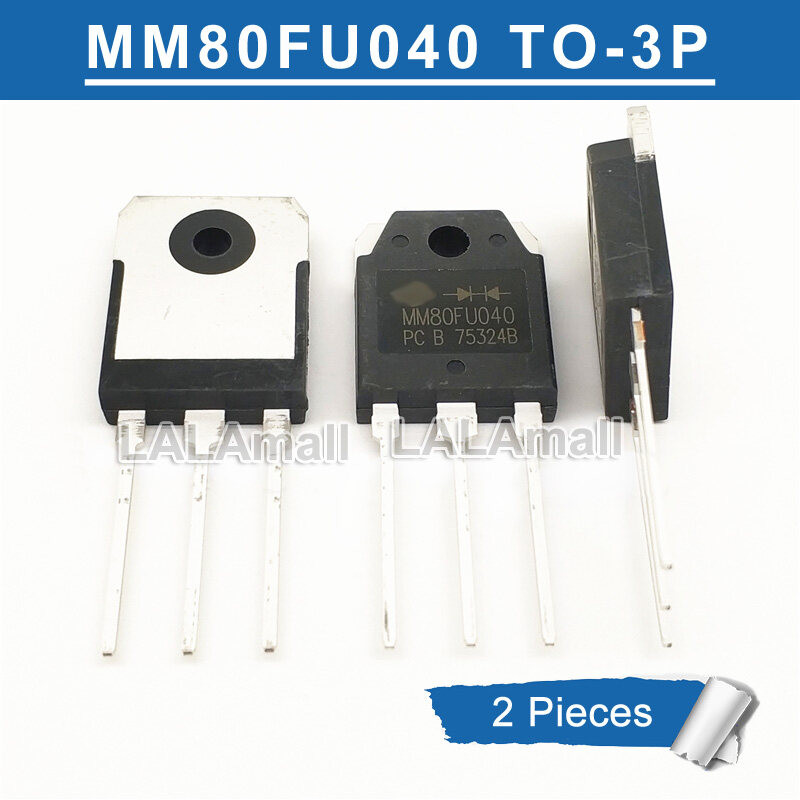 2pcs MM80FU040 TO-3P MM80FU040PC = MUR80FU40DCT 80FU040 TO3P 80A/400V Fast Recovery Rectifier Diode 