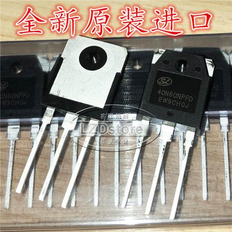 5pcs 40N60NPFD TO-3P SGT40N60NPFD TO3P 40N60 NPFD 600V/40A IGBT ทรานซิสเตอร์สําหรับอินเวอร์เตอร์เครื