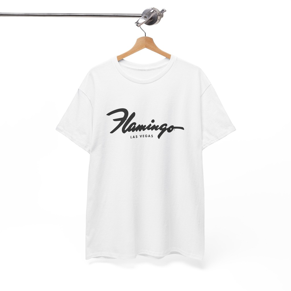 เสื้อยืด Flamingo Vintage Las Vegas Casino Strip Retro Unisex ผ้าฝ้ายหนัก 1