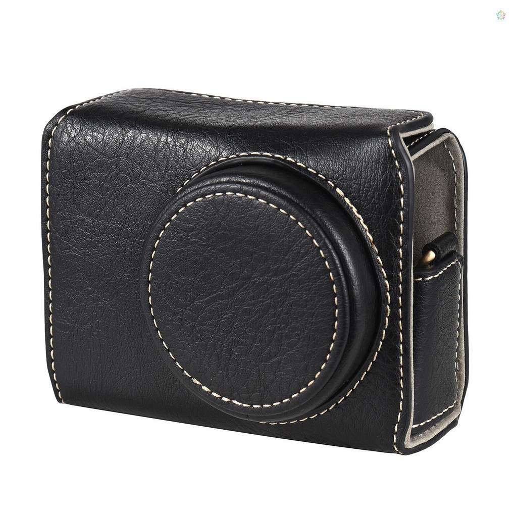 Audioworld กระเป๋ากล้องแบบพกพาหนังสังเคราะห์กระเป๋ากล้องพร้อมสายคล้องไหล่สําหรับ Ricoh GR3 GR III/ G