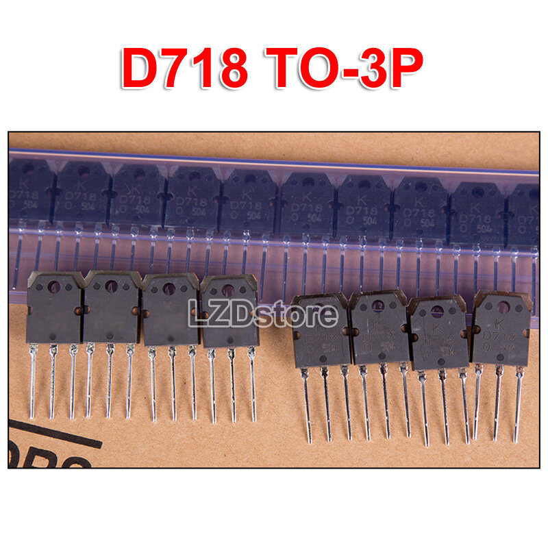 10pcs 2SD718 TO-3P D718 TO3P KTD718 K-D718 8A/120V/80W เครื่องขยายเสียงทรานซิสเตอร์ใหม่เดิม