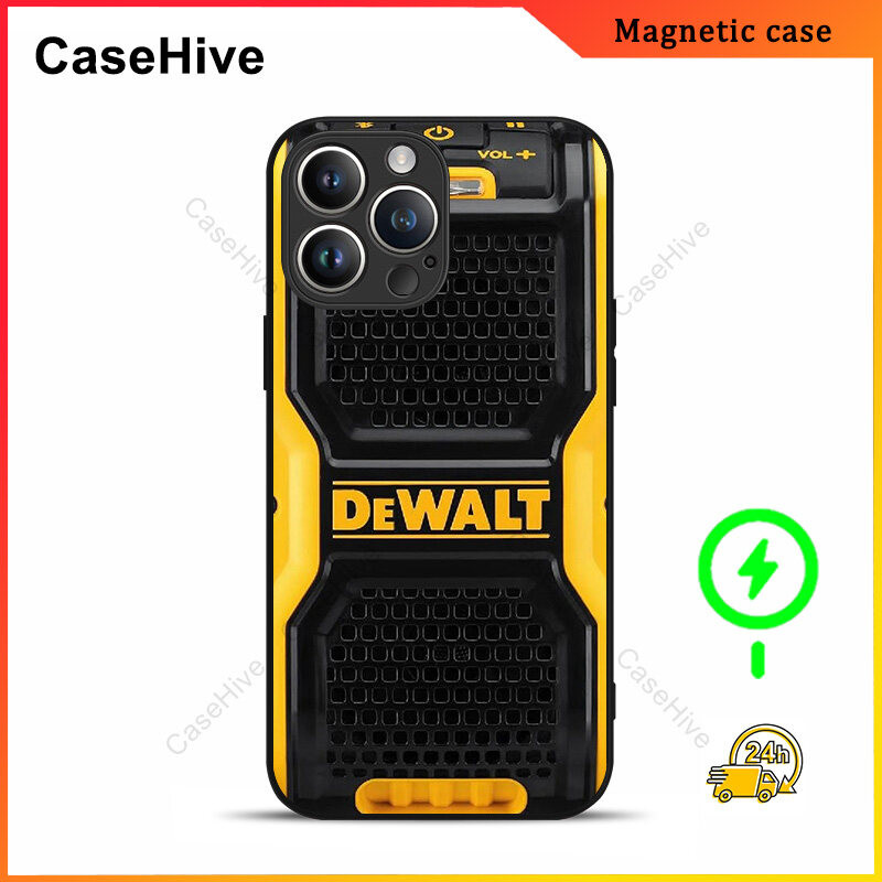 Dewalt Speaker เคสโทรศัพท์บลูทูธสําหรับ iPhone 17 Pro Max / iPhone 16 Pro Max / 15 Pro Max / 13 / Samsung Galaxy S26 Ultra / S24 Plus FC31