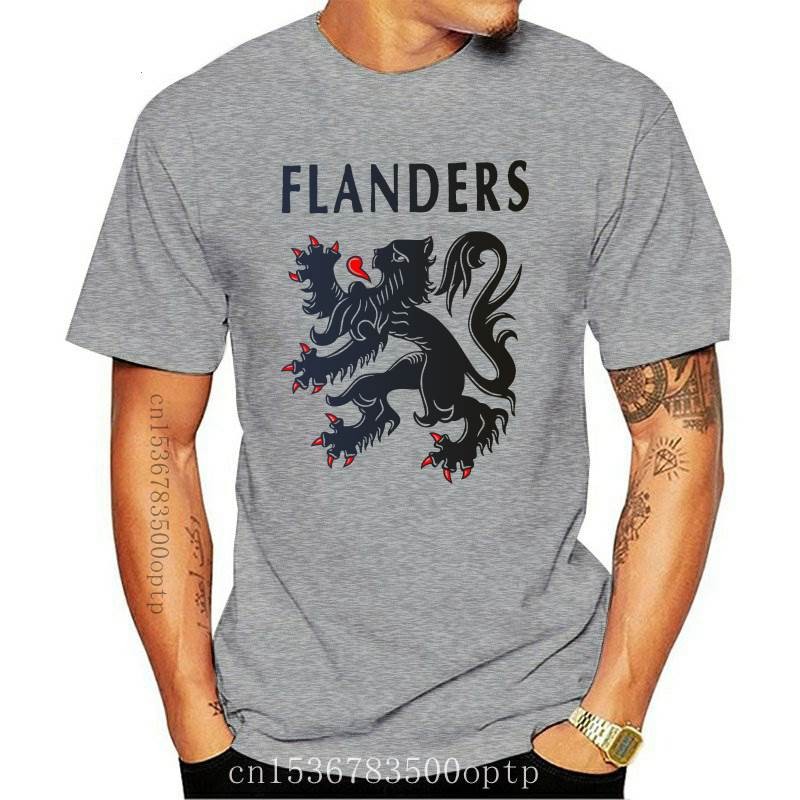 New Flag Of Flanders Lion Belgium Tshirt cotton