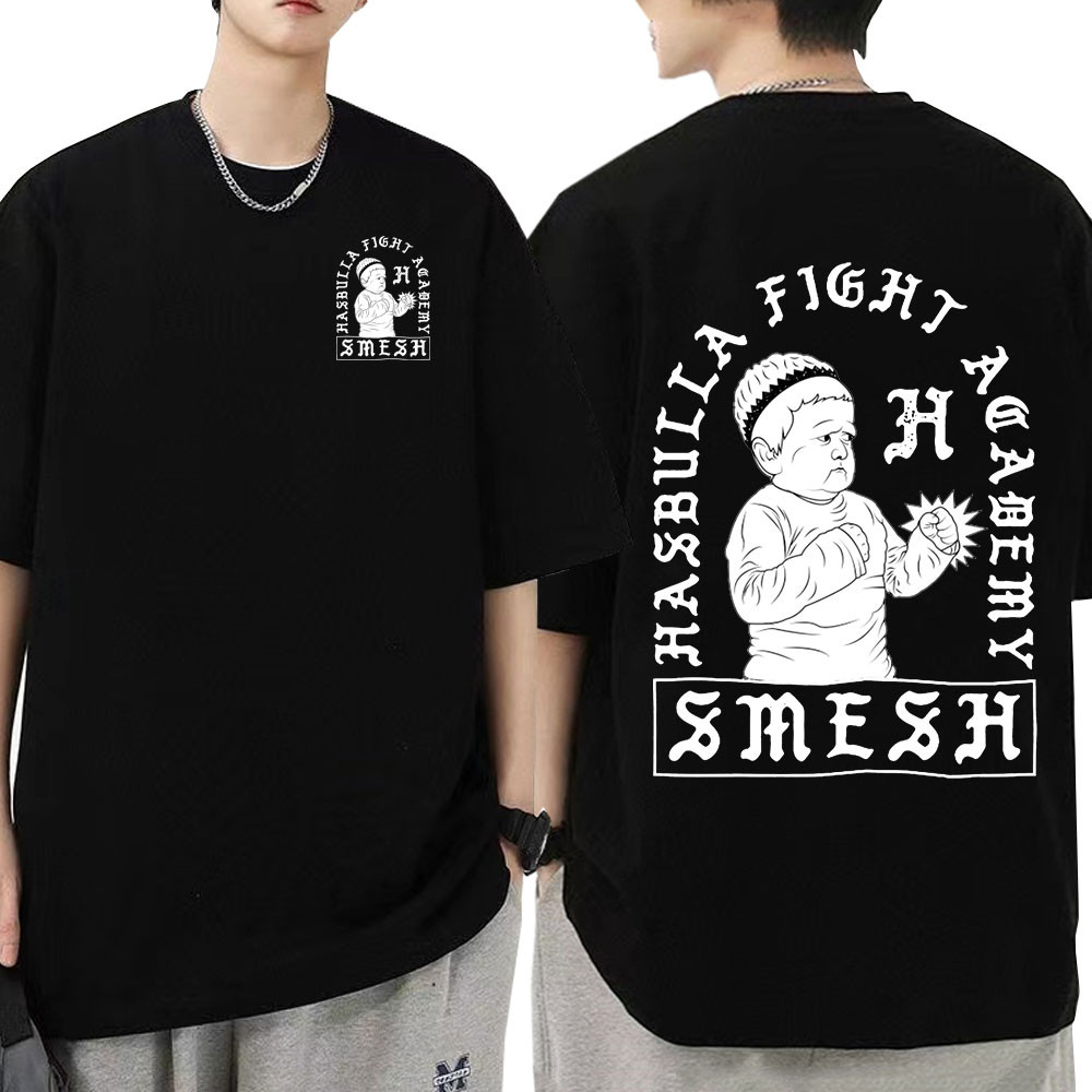 Hasbulla Magomedov เสื้อยืดตลกรัสเซีย Blogger Fighting Meme แขนสั้นเสื้อยืดผู้ชายผู้หญิงผ้าฝ้ายขนาดใ