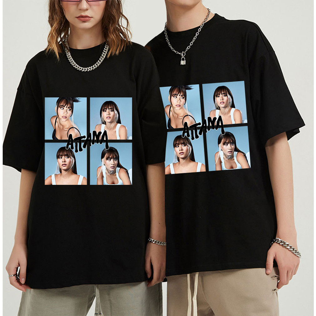 นักร้อง Aitana Ocana Graphic T Harajuku Tshirt ผ้าฝ้ายหลวม