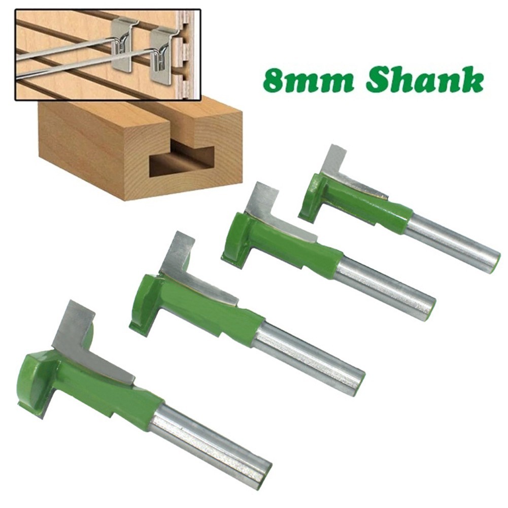 4 ชิ้น 8 มิลลิเมตร Shank T-Slot Hard งานไม้ Router Bit Milling เครื่องตัดเครื่องมือสําหรับไม้