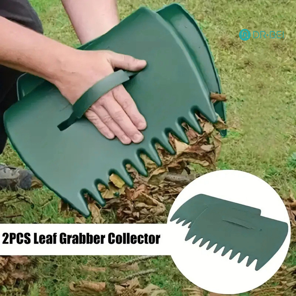 DR.BEI 1 คู่ Leaf Scoops Hand Rakes Leaf Grabber Collector ที่ตักใบไม้น้ําหนักเบาพร้อมฟันจับสําหรับหยิบใบ Twigs Grass