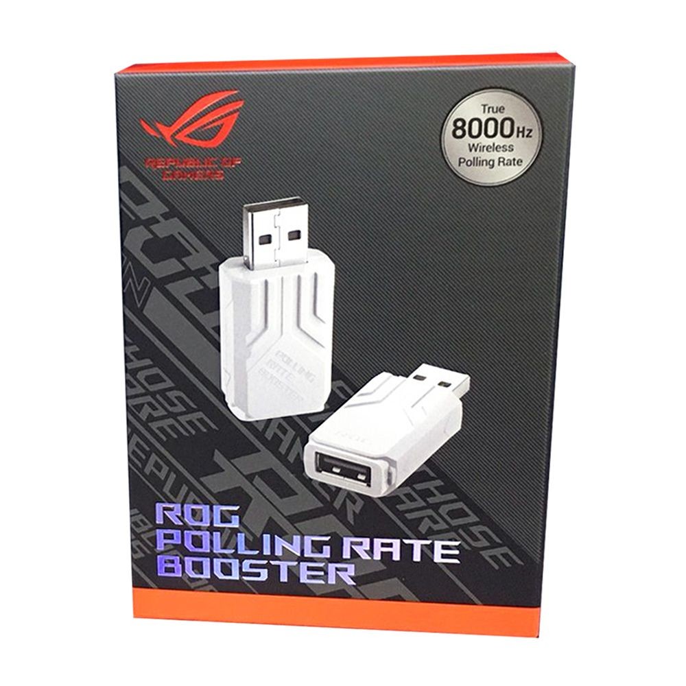 Asus ROG Polling Rate Booster AC09 (White) 8000Hz USB Dongle for ROG mouse & keyboard, 90MP03T0-BRUA