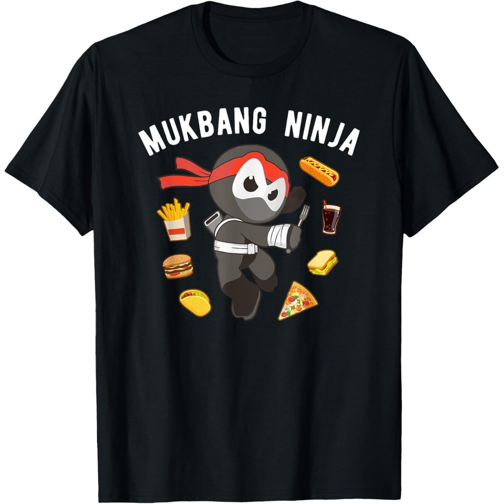 Mukbang Ninja Food Feast Ninjutsu Mukkbangers เสื้อยืด Mans