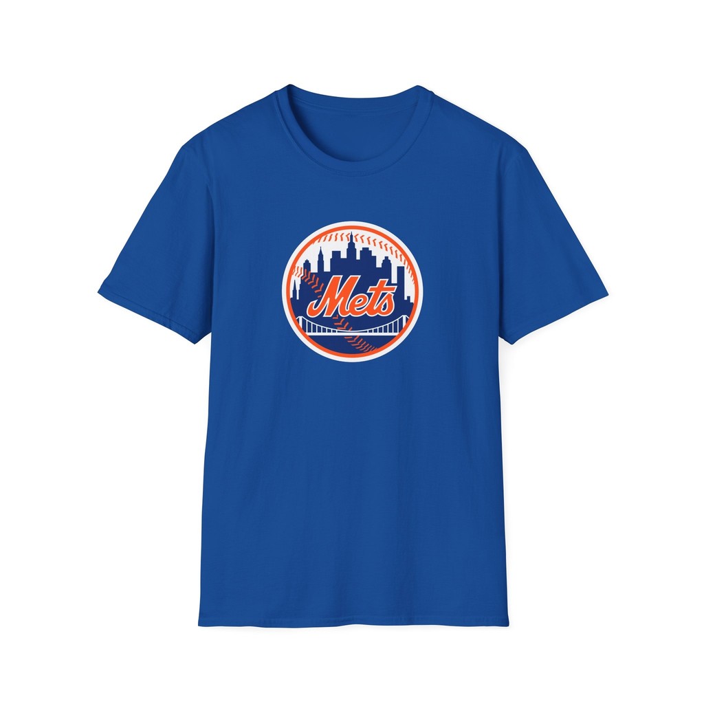 เสื้อยืด Unisex โลโก้ New York Mets เครื่องแต่งกายแฟนคลับ