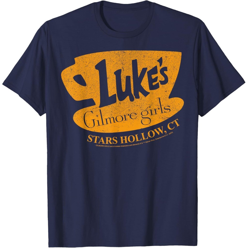 Gilmore Girls LukeS Diner Stars Hollow Distressed Sign เสื้อยืด Mans