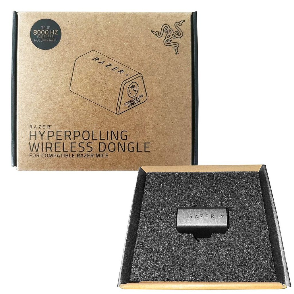 Razer 8k HyperPolling Wireless Dongle (Black) - True 8000 Hz, for Razer Mouse