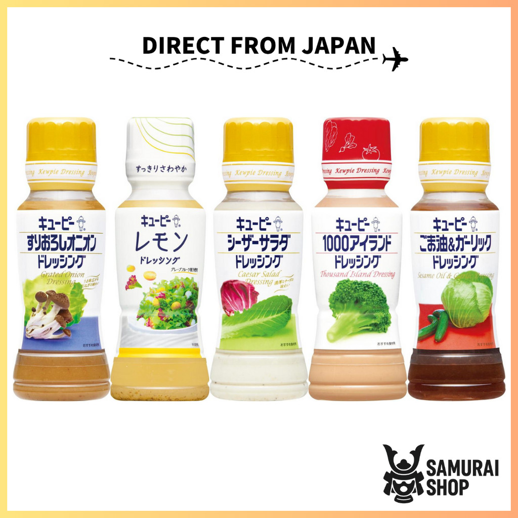 Salad dressing/ Kewpie/ 180ml, 380ml/ Citrus Lemon, Grated Onion, Caesar Salad, Thousand Island, Ses