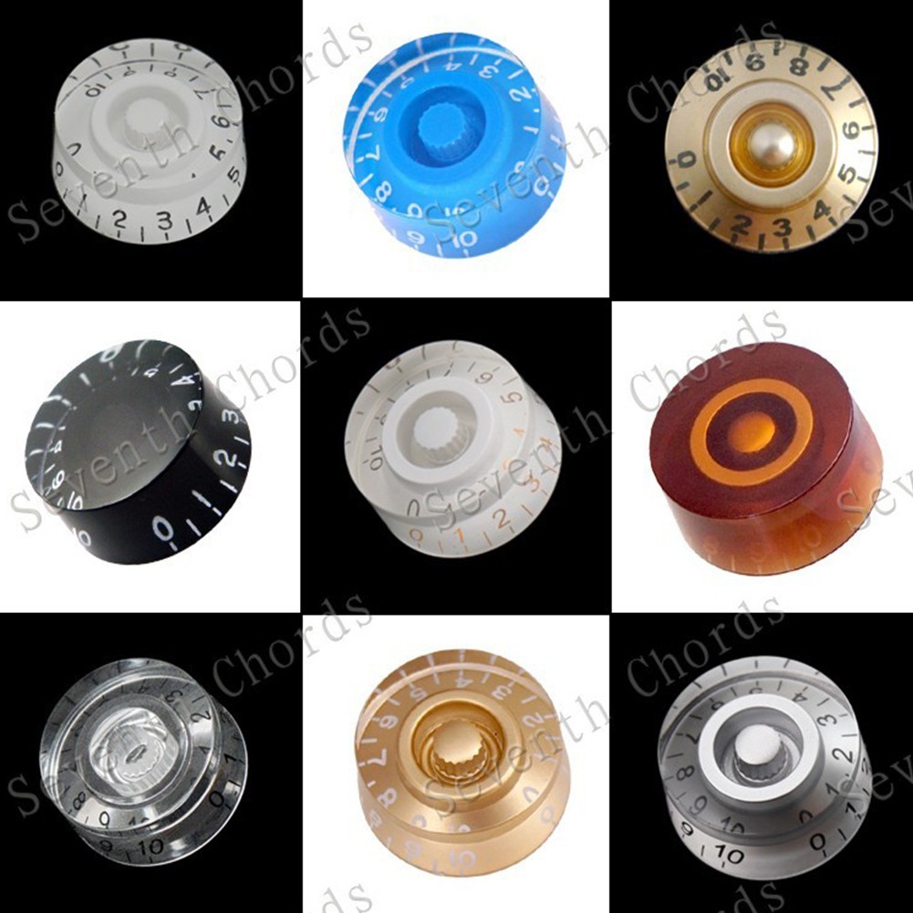 [FRDE-Hot] 4 ชิ้นหลายสี LP กีตาร์ไฟฟ้า Volume Tone Knob หมวกด้านบนปุ่มควบคุมความเร็ว❀