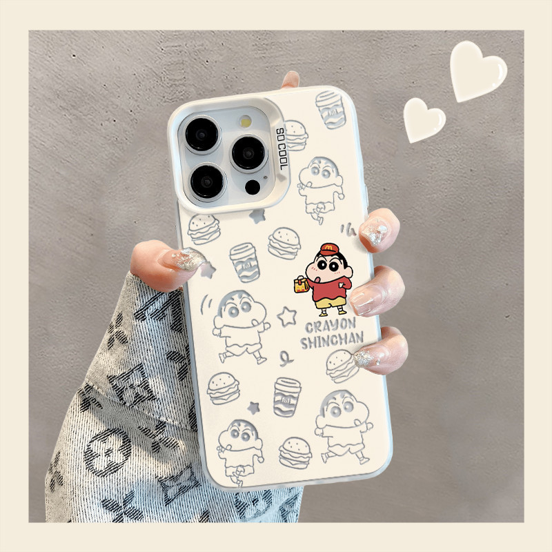 เคส Shinchan สำหรับ Vivo Y17 Y12 Y12S Y30 Y7S Y50 Y100 S10 S10E V23E V23 V25 V27 V29 X60 X70 X80 X90 X100 X200 PRO IQOO 7 9 10 11 12 Z8 Pro ปกเต็มกล้องกันกระแทก