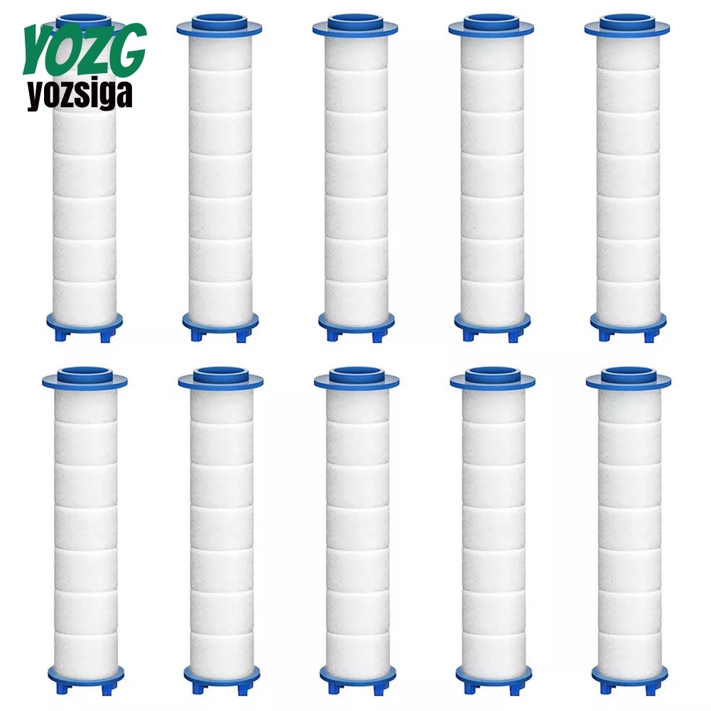 10x หัวฝักบัวมือถือเครื่องกรองน้ําอาบน้ํา Sprayer เครื่องกรองน้ํา PP Cotton