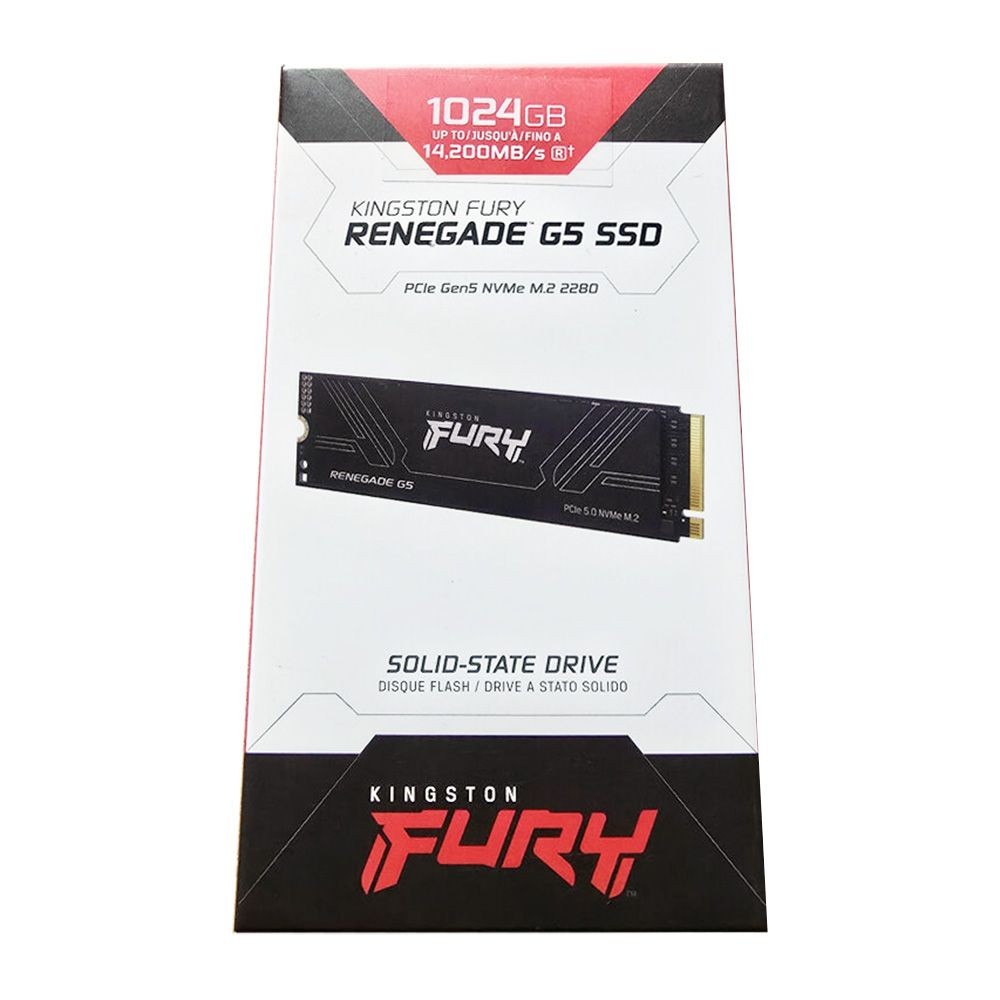 Kingston 1TB FURY Renegade G5 PCIe 5.0 NVMe M.2 2280 SSD (14200MB/s), SFYR2S/1T0