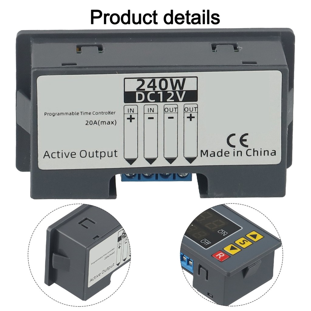 (FAIRLAND-TH) DC 12V Time Delay Switch 10A Timer Switch Module โปรแกรม Digital Time Cycle