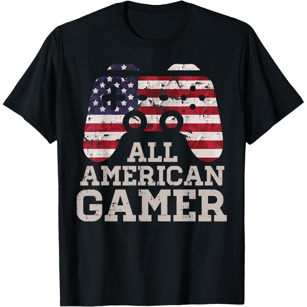 4Th July All Gamer Patriot Men เสื้อยืด
